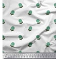 thumbnail image 1 of Soimoi Polyester Crepe Fabric Leaves & Floral Block Print Fabric by The Yard 52 Inch Wide, 1 of 3