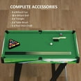 thumbnail image 2 of Soozier 41" Folding Pool Table Set with Cues, Balls, Chalk, Triangle, Brush, 2 of 9