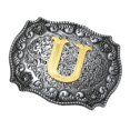 thumbnail image 1 of Western Cowboy Golden Letter a- Hebilla de Cinturón Accesorio SM SunniMix Los hombres hebilla de cinturón, 1 of 8