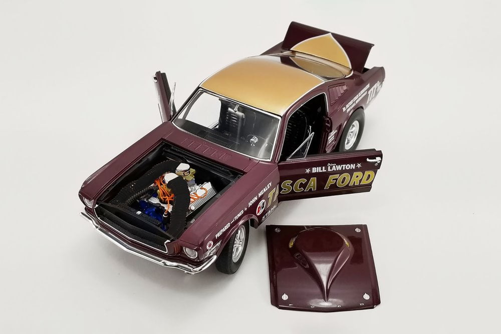 1965 Ford Mustang, A/FX Bill Lawton - Tasca Ford - Acme A1801839 - 1/18 scale Diecast Model Toy Car