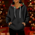 thumbnail image 5 of Women's Fashion Casual Christmas Print Pullover Long-Sleeve Sweatshirt for Holiday Season and Comfortable Athletic Wear,Black,L, 5 of 5
