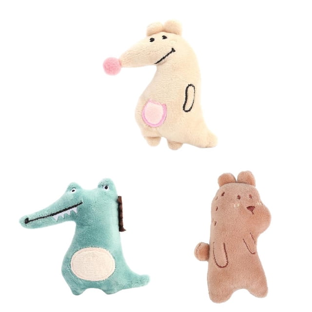3x juguetes de hierba gatera de peluche divertido animal muñeca gato mascotas interactivas masticar juguetes suministros para masticar jugar juguetes Llevar Colco Juguetes de hierba gatera para gato