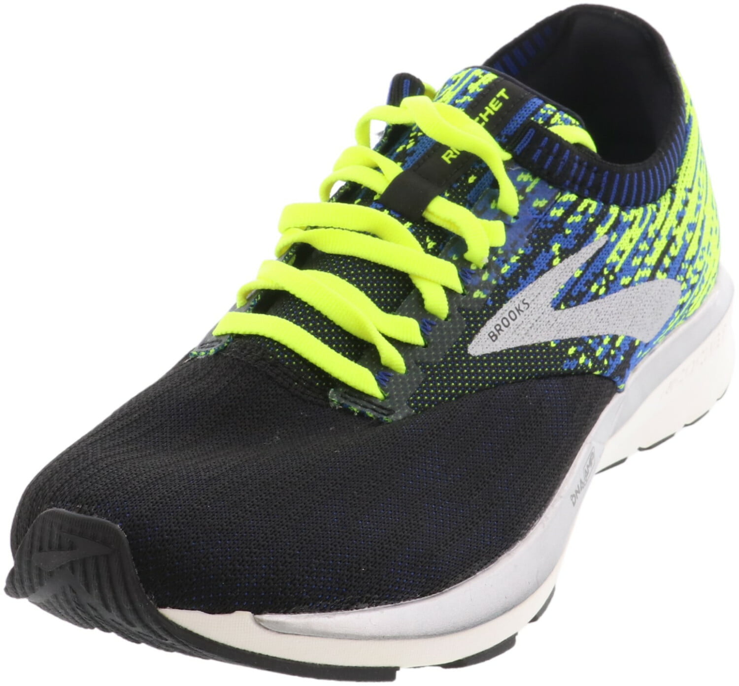 Brooks Mens Ricochet Running Shoes Trainers Sneakers Black Green Sports 
