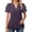 P Purple, variant on Women Peplum Hem T Shirt V Neck Flutter Sleeve Tees Elegant Casual Chiffon Summer Lightweight Relaxed Tops XXL