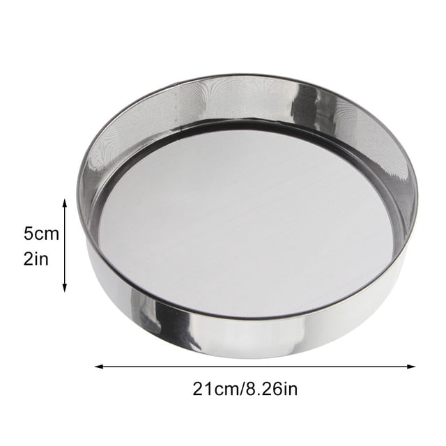 10-21cm Flour Sieve Stainless Steel Round Flour Sieve Strainer With 40 Mesh