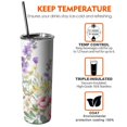 thumbnail image 6 of 20oz Pioneer Flower and Butterfly Skinny Tumblers Stainless Steel Tumbler with Lid and Straw,Vacuum Insulated Double Wall Travel Tumbler Cups with Cleaning Brush for Coffee,Tea, 6 of 6