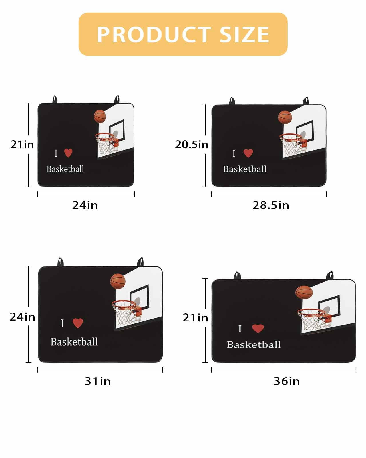 Large Induction Cooktop Protector Mat Basketball Stove Top Covers for Electric Stove, Modern Funny Minimalist Sports Decorative Stove Burner Cover Mats, Glass Top Stove Cover