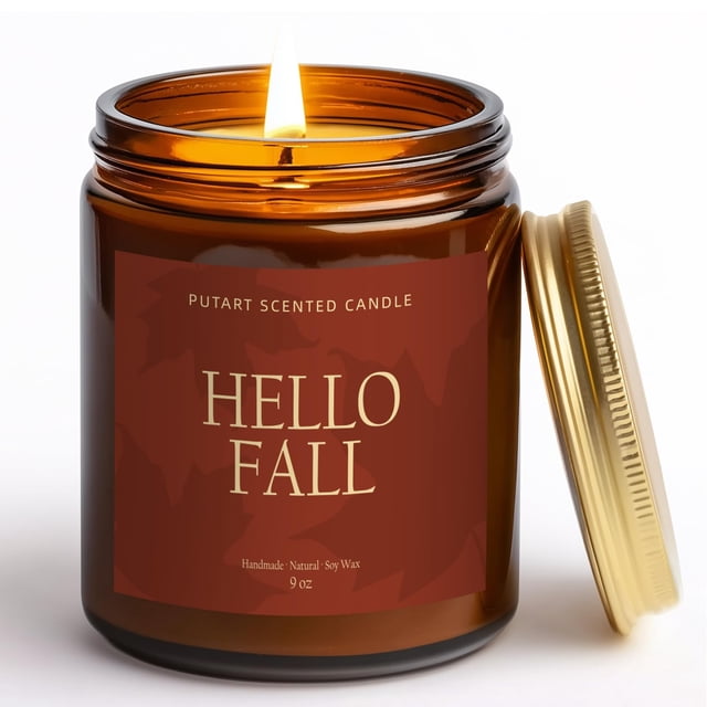 Cera de soja Candle Putart Hello Fall con especias de calabaza, 255 ml