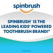 Spinbrush Clear & Clean Kids Toothbrush, Battery-Powered Electric Toothbrush, Soft Bristles, Batteries Included, 1-Count