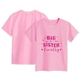 thumbnail image 5 of eileial Cute Shirts for Girls Big Sister Shirt Baby Girl Announcement Toddler Shirts Sibling Reveal Short Sleeve Cute Tee,Pink 13-14Years, 5 of 5