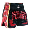 thumbnail image 3 of FLUORY Muay Thai Shorts Free Combat Mixed Martial Arts Boxing Training Match Pants Side Hollow out Camouflage Shorts, 3 of 4