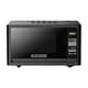 thumbnail image 1 of Horno microondas de encimera Black+Decker, 1.1 pies cúbicos, 1000 vatios, pantalla LED, seguro para niños, color negro, 1 of 5