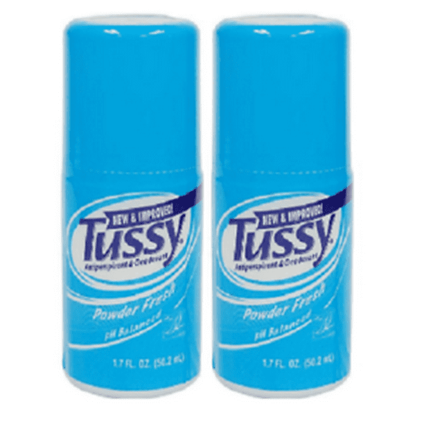 Tussy AntiPerspirant Deodorant RollOn, Powder Fresh, 1.70 oz (2 Pack)