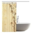 thumbnail image 2 of MYPOP Bamboo Decor Shower Curtain, Abstract Tree and Bamboo Pattern Design Bathroom Shower Curtain with Hooks, 60 X 72 Inches, 2 of 3