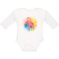 thumbnail image 3 of Inktastic Breast Cancer Awareness Ribbon Art Girls Long Sleeve Baby Bodysuit, 3 of 5