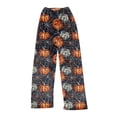 thumbnail image 4 of Fabrcox Fleece Pajama Pants Women Halloween Pumpkin Print Sleep Pants Women Fall Winter Warm Plush Thermal Soft Womens Lounge Pants Yellow XL, 4 of 6