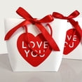 thumbnail image 4 of Valentine's Day Gift Bags with Bow - Red Paper Tote Bags for Candy, Party Favors, and Small Gifts - 8.1x6.6x2.7 inch Mini Gift Bag, 4 of 6