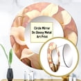 thumbnail image 3 of Designart "Cream Pink Lily Serenade Soft Florals" Floral Rund Mirror For Wall Decor - Large Cream Round Printed Mirror -Traditional Round Living Room Mirror - 23" x 23", 3 of 6