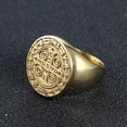 thumbnail image 5 of K-KED Gold Demon Protection Ghost Hunter CSBP Catholic St Benedict Exorcism Medal Ring-8, 5 of 6