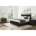 thumbnail image 4 of 3 Drawer Nightstand With Function, Peppercorn Finish, Solid Wood + , 26" H X 28" W 17" D, Black 3 D H,, 4 of 4