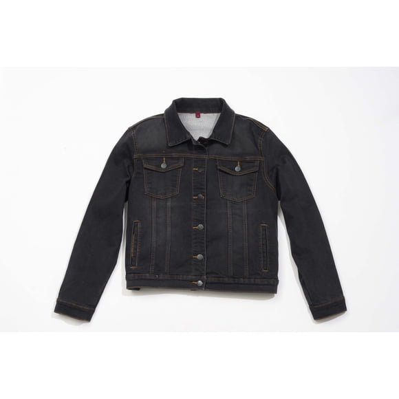 BELIME Chamarra de Mezclilla Mujer Casual Oversize Deslavada Manga Larga  Negra