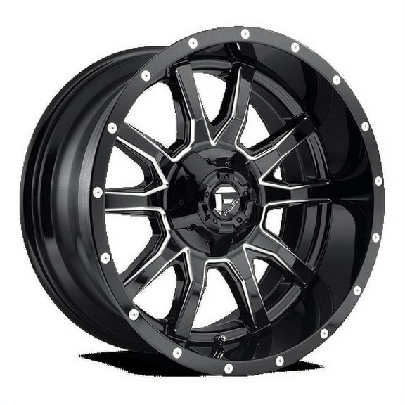 Fuel 1PC Aluminum Rim D627 VANDAL 20X9in Gloss Black Milled Finish, D62720909850