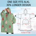 thumbnail image 4 of Oversized Wearable Blanket Hoodie,Green Christmas Tree Pattern Sherpa Blanket Hoodie with Super Pockets,Super Warm Fuzzy Pullover for Women & Men, 4 of 6