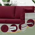 thumbnail image 5 of Pakunoda Non-Slip Latex Dot Fade Resistant Couch Cover Couch Cover set of 8, (Burgundy, Cover Only), 5 of 6
