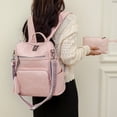 thumbnail image 3 of PRIYAL Women PU Leather Backpack Purse Anti-theft Casual Shoulder Bag Fashion Ladies Satchel Bags, 3 of 7
