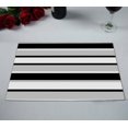 thumbnail image 2 of EREHome Set de 2 Sets de Table Rayés Noir Gris 12x18 Pouces, 2 of 2