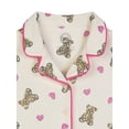 thumbnail image 2 of Wonder Nation Toddler Girls Short Sleeve Button Front Pajama Top and Shorts Set, 2-Piece, Sizes Sizes 3T-5T, 2 of 2