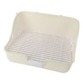 thumbnail image 1 of Caja de arena para conejos, jaula para mascotas, bandeja, accesorios para mascotas, animales pequeños, ropa de cama para mascotas pequeñas blanco, 1 of 9