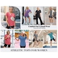 thumbnail image 7 of Rosvigor Womens Workout Tops V Neck T Shirts Comfy Athletic Shirts Loose Women Activewear Top for Gym Running Yoga, 7 of 7