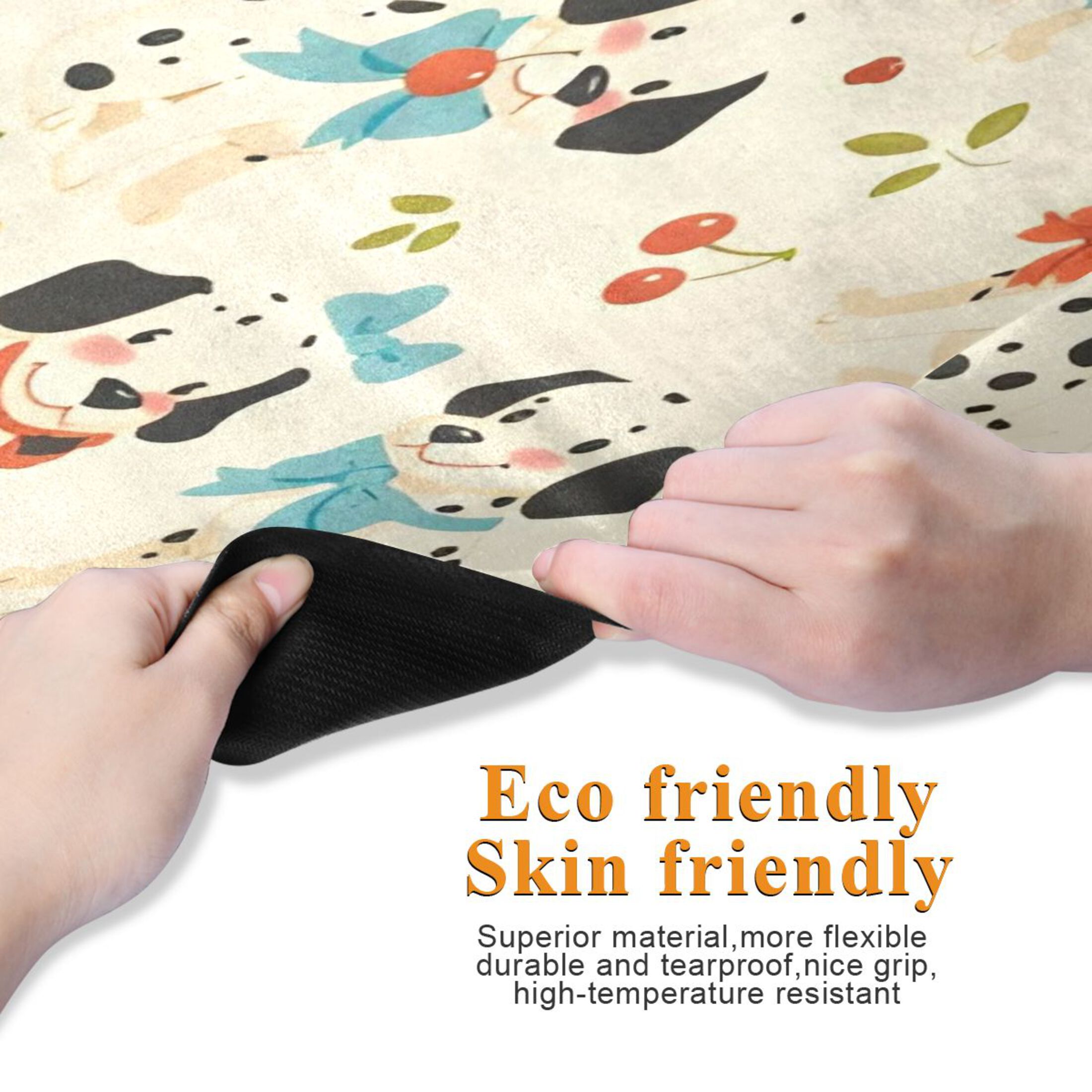 BZSMCE Yoga Mat Women Fitness Mat Tool Dalmatian Bow Pattern