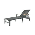 thumbnail image 4 of Noble House Oxton Outdoor Aluminum Lounge with Mesh Seating (Set of 2) Black, 4 of 7