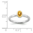 thumbnail image 5 of 925 Sterling Silver Stackable Expressions Oval Citrine Ring Size: 10; for Adults and Teens; for Women and Men, 5 of 5