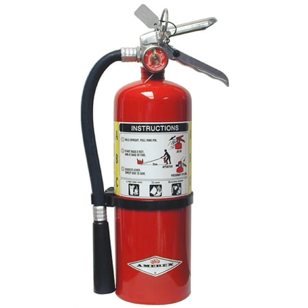 Amerex B402, 5lb ABC Dry Chemical Class A B C Fire Extinguisher, with Wall Bracket