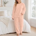 thumbnail image 4 of Yourumao Womens Fleece Pajama Sets for Women 2 Piece Fuzzy Long Sleeve with Long Pants Pjs Soft Cozy Winter Loungewear Pjs, 4 of 9