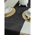 thumbnail image 2 of FabricLA Black Glitter Felt Table Runner - 24" x 108", 2 of 7