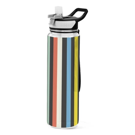 

Sports Water Bottle 1000ML Tritan Food Grade Clear Water Bottle Fitness Outdoor Sports Bike Pretty Striped Pattern