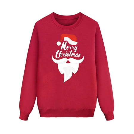 

Youmylove Family Sweatshirt Set Santa Printed Pullover Top Festive Child