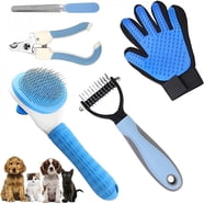 Tough 1 Great Grips 6-Piece Grooming Brush Set with Bag- Black