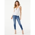 thumbnail image 2 of Sofia Jeans by Sofia Vergara Women's Eyelet Peplum Tank Top, 2 of 6