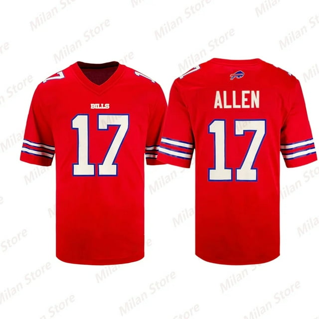 24-25 New Arrival USA Rugby Jerseys Buffalo 17 Allen Jersey Men Bills Rugby Jersey Short Sleeve Adult/KID Rugby Jersey Kits