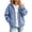Light Blue①, variant on MexChoioe Hoodie Denim Jacket for Womens Drawstring Vintage Denim Fabric Hoodies Full Zip Long Sleeve Hooded Jean Coat with Pockets