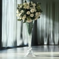 thumbnail image 2 of Efavormart Set of 2 | 24" Clear Reversible Clarinet Glass Trumpet Vase, Tall Glass Vases Wedding Event Home Decor, 2 of 11