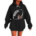 thumbnail image 2 of Kilaqueen Loose Fit Football Sweatshirts for Women Trendy Graphic Printed Hoodies Long Sleeve Athletic Pullover Tops Game Day Football Season Outfits, 2 of 6