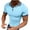 Light Blue, variant on Mens Summer Solid Loose Casual Pullover Workout Tops with Button,Pink,L