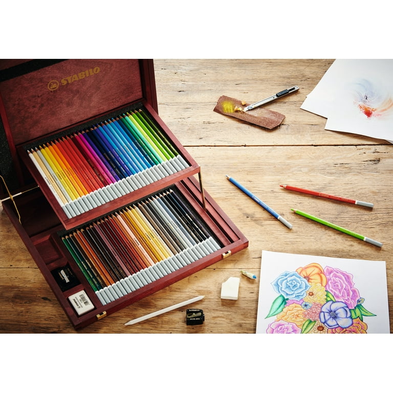STABILO CarbOthello Chalk-Charcoal Colored Pastel Pencil Set, 60
