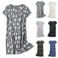 Pzocapte Size Nightgown Sleepwear Lounge Dress for Women Women's Cotton